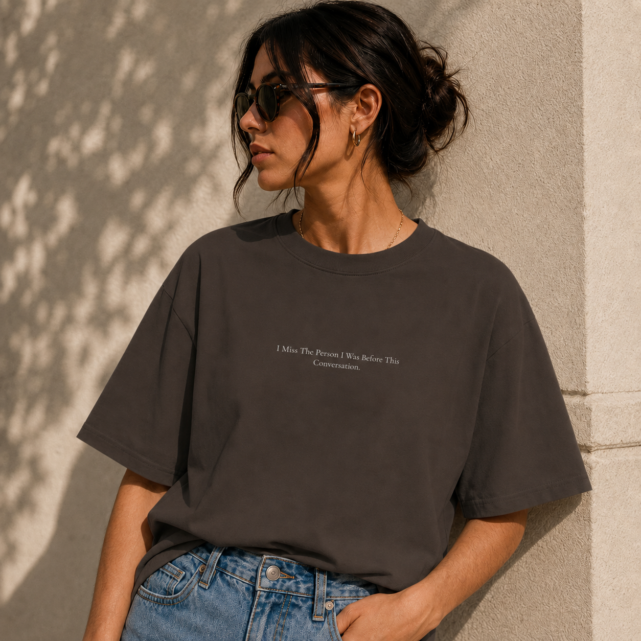 ' I Dont Want To Be Here' - Minimalist Faded Tee