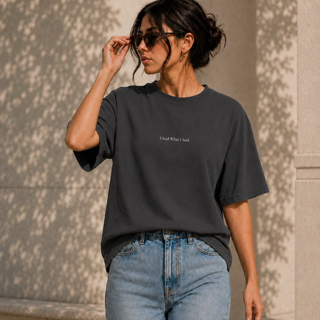 ' I Said What I Said ' - Minimalist Faded Tee