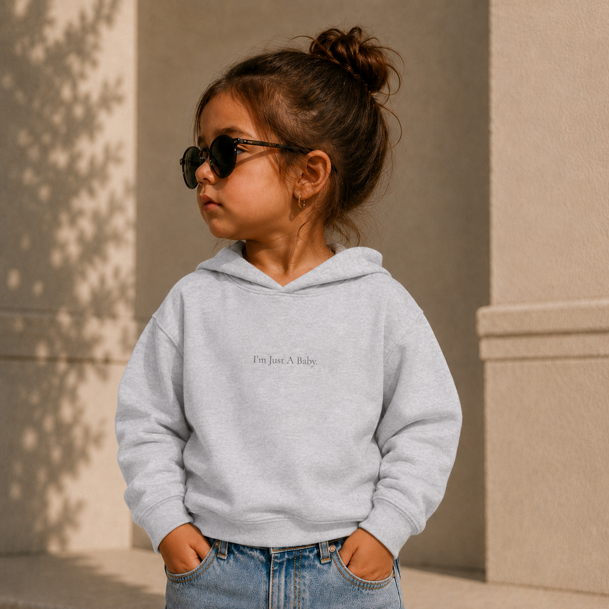 ' I'm Just A Baby ' - Minimal Fleece Pullover for Kids