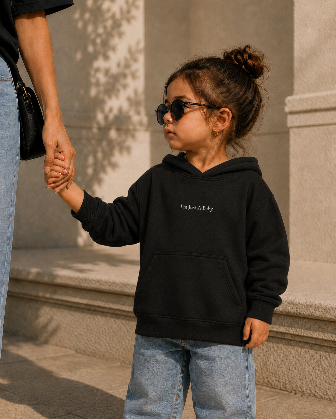 ' I'm Just A Baby ' - Minimal Fleece Pullover for Kids