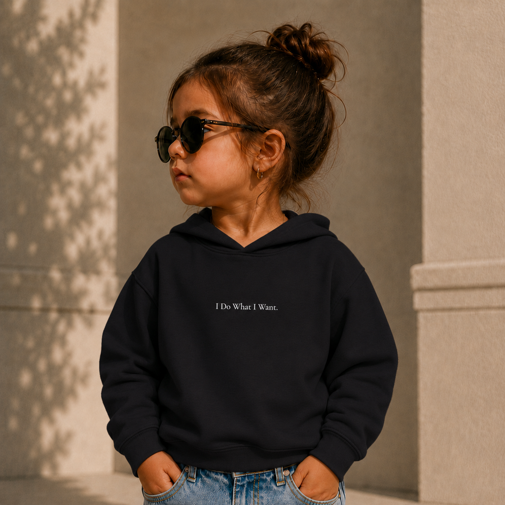 ' I Do What I Want' - Minimal Fleece Pullover for Kids