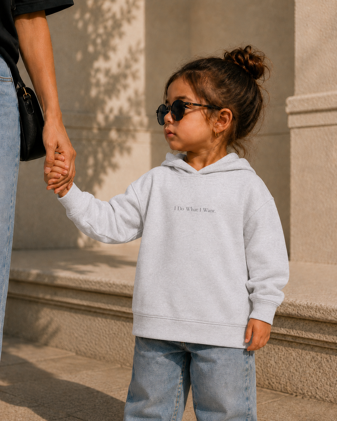 ' I Do What I Want' - Minimal Fleece Pullover for Kids