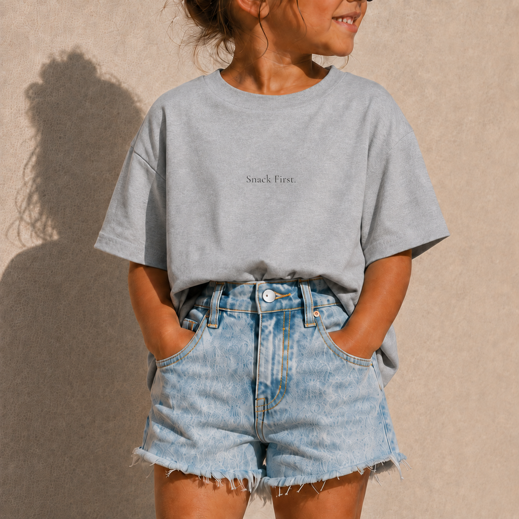 ' Snack First ' - Kids Tee