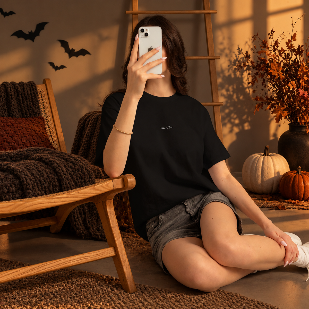 Copy of Minimal 'I Am A Ghost' Tee — Subtle Gothic Statement Shirt