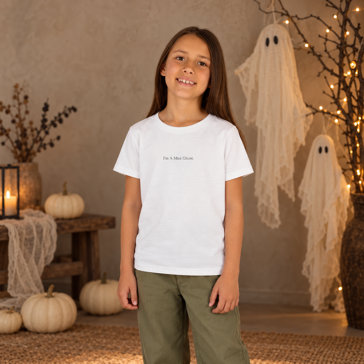 Matching Ghost Halloween Shirt Set for Adults & Kids