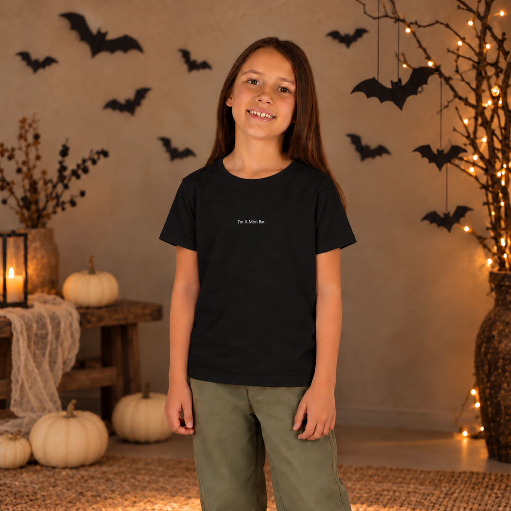 'I'm A Mini Bat' -Minimal Halloween Costume Tee