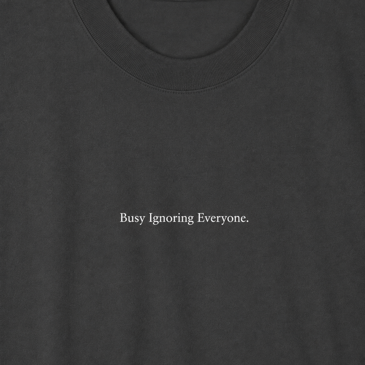 'Busy Ignoring Everyone' - Minimalist Faded Tee