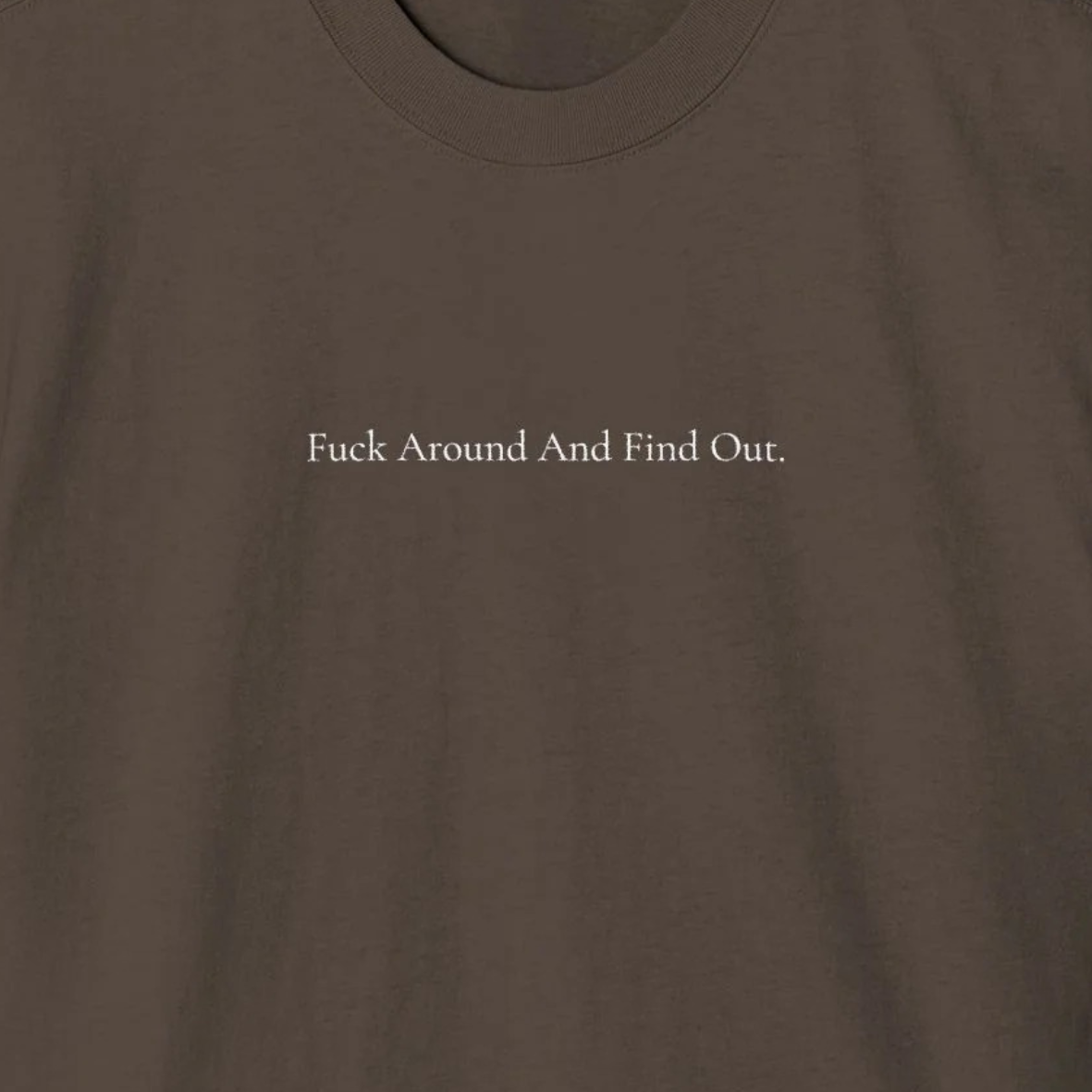 ' Fuck Around And Find Out ' - Minimalist Faded Tee