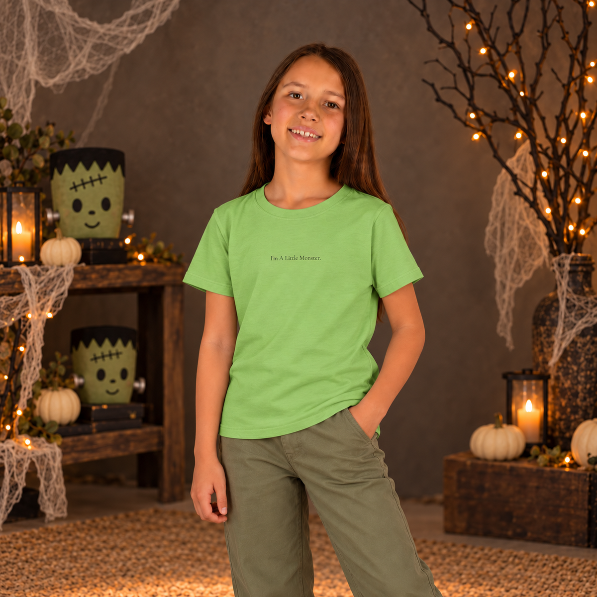 'I'm A Little Monster' -Minimal Halloween Costume Tee