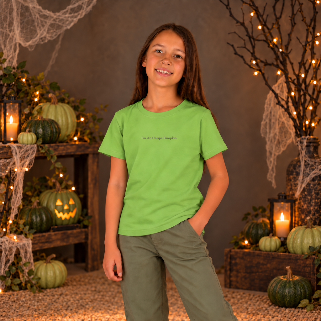 'I'm An Unripe Pumpkin -Minimal Halloween Costume Tee